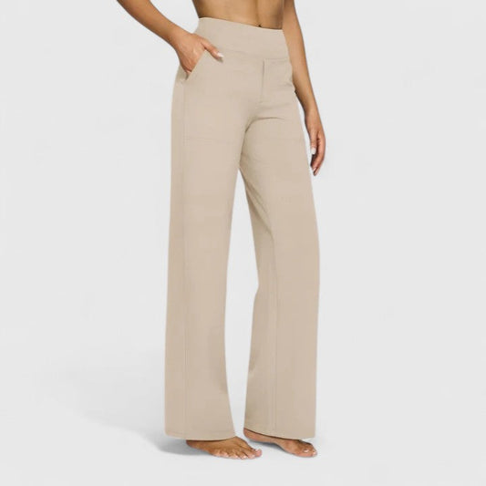Hilary Sophisticated Wide Waistband Pants For All Day Comfort by Selouva