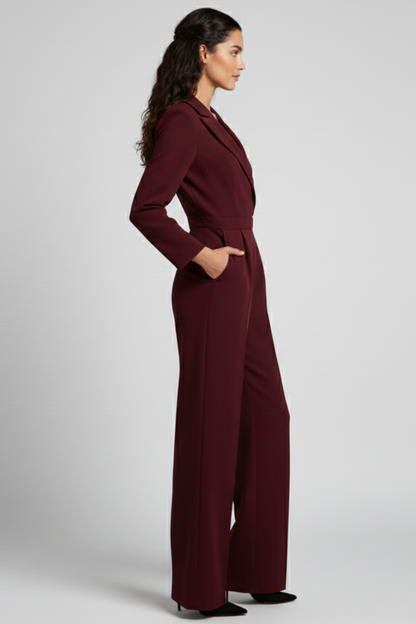 Women's Wrap Front Wide Leg Jumpsuit for Events by Selouva