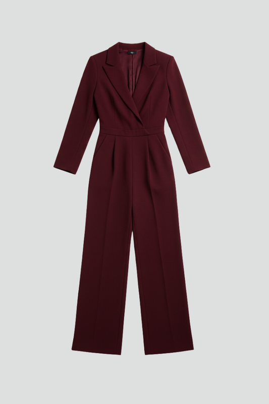 Women's Wrap Front Wide Leg Jumpsuit for Events by Selouva