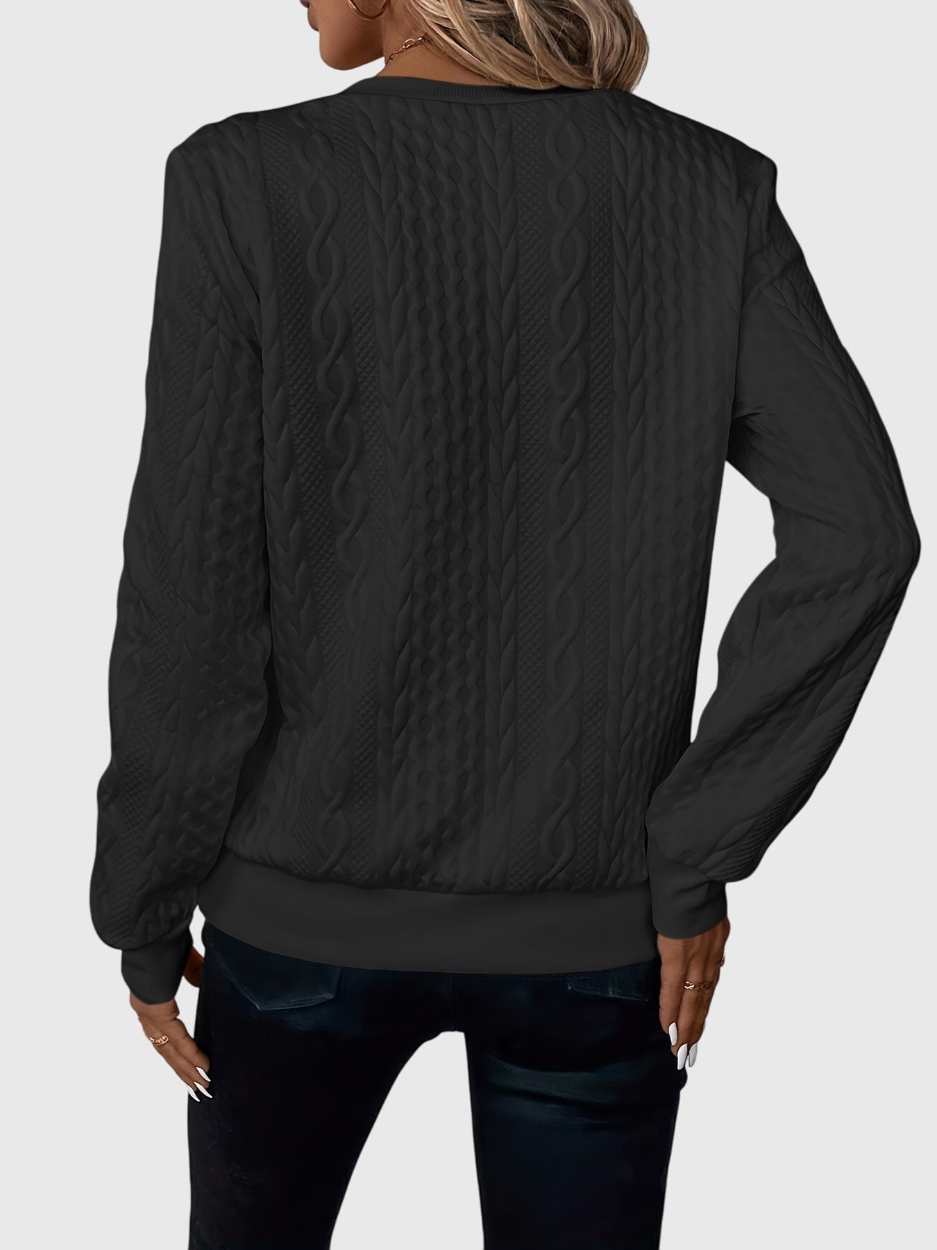 Nora Zip Front Quilted Cable Knit Sweater With Zipper Detail by Selouva